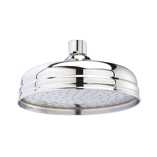 BC Designs victrion chrome 8 inch shower head | ceiling or wall mounted