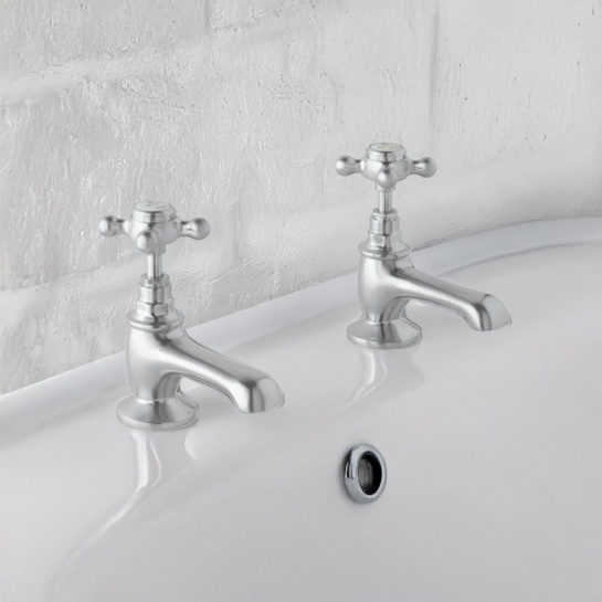 bayswater victrion brushed chrome crosshead basin pillar taps bayswater victrion brushed chrome crosshead basin pillar taps