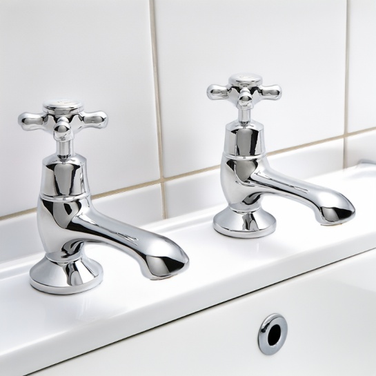 BC Designs victrion chrome crosshead bath pillar taps BC Designs victrion chrome crosshead bath pillar taps