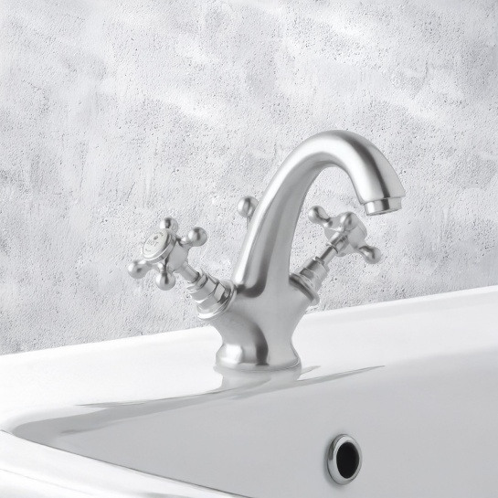 bayswater victrion brushed chrome crosshead mono basin mixer tap bayswater victrion brushed chrome crosshead mono basin mixer tap