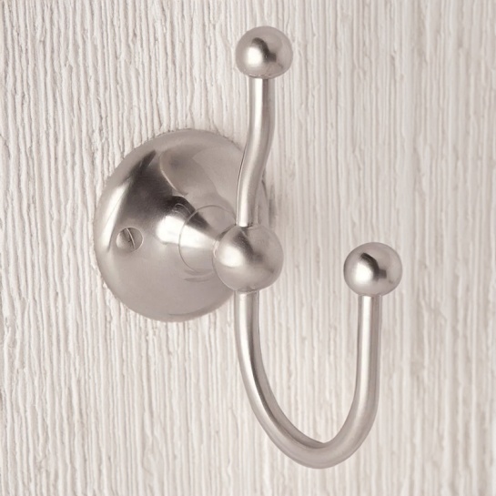 BC Designs victrion nickel double robe hook BC Designs victrion nickel double robe hook