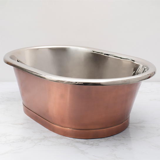 bc designs copper countertop basin 530mm with inner nickel & outer antique copper bc designs copper countertop basin 530mm with inner nickel & outer antique copper