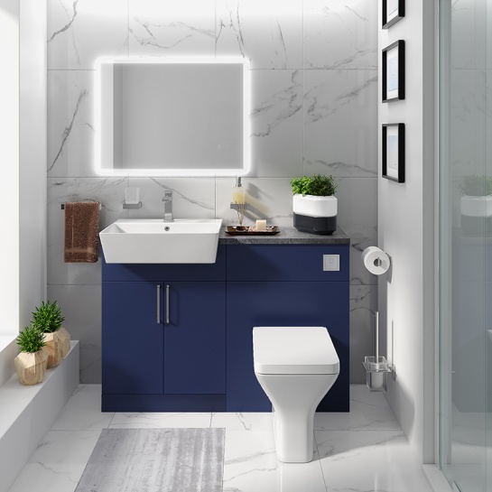 oliver navy blue 1100 combo fitted furniture chrome oliver navy blue 1100 combo fitted furniture chrome