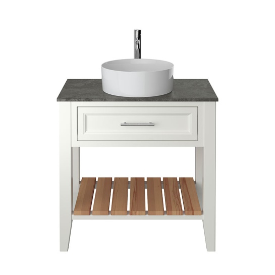 heritage broughton 800mm chantilly washstand vanity unit with round basin and choice of white or black worktop heritage broughton 800mm chantilly washstand vanity unit with round basin and choice of white or black worktop