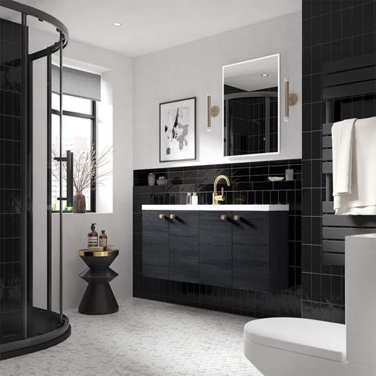 hudson reed fusion 1200mm black vanity unit with double basin hudson reed fusion 1200mm black vanity unit with double basin