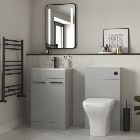 Vera 510mm Grey Furniture Pack with Vanity Unit and Toilet Unit Lifestyle Product Image for Vera 510mm Grey Furniture Suite with Vanity Unit and BTW Toilet Unit
