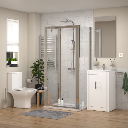 celeste shower suite: 500 white vanity unit and close coupled toilet celeste shower suite: 500 white vanity unit and close coupled toilet