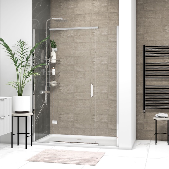 havana chrome 1600 inline hinged shower door havana chrome 1600 inline hinged shower door