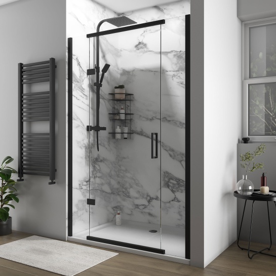 havana black 1300 inline hinged shower door havana black 1300 inline hinged shower door