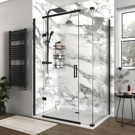 havana black 1300 inline hinged corner shower enclosure havana black 1300 inline hinged corner shower enclosure