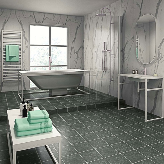 perform panel shower wall: statuario (various sizes, square edge or nu-lock) perform panel shower wall: statuario (various sizes, square edge or nu-lock)