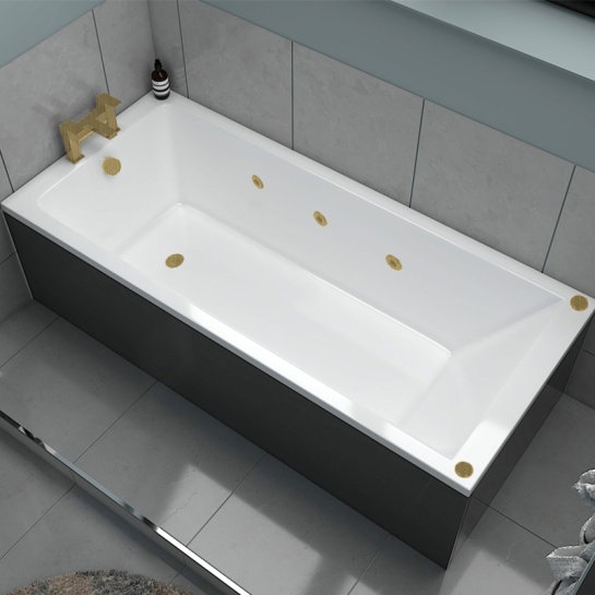 galaxy jacuzzi straight bath 1700x700 brushed brass hydro jets galaxy jacuzzi straight bath 1700x700 brushed brass hydro jets