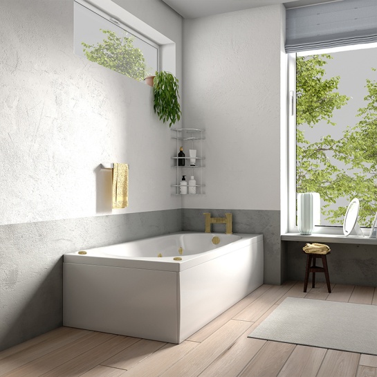 laguna straight acrylic spa bath 1500x700 brushed brass jets laguna straight acrylic spa bath 1500x700 brushed brass jets