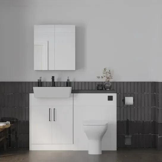 Oliver White 1200 Shaker Fitted Cloakroom Suite 1 Main product image for the Oliver White 1200 Shaker Fitted Cloakroom Suite 1