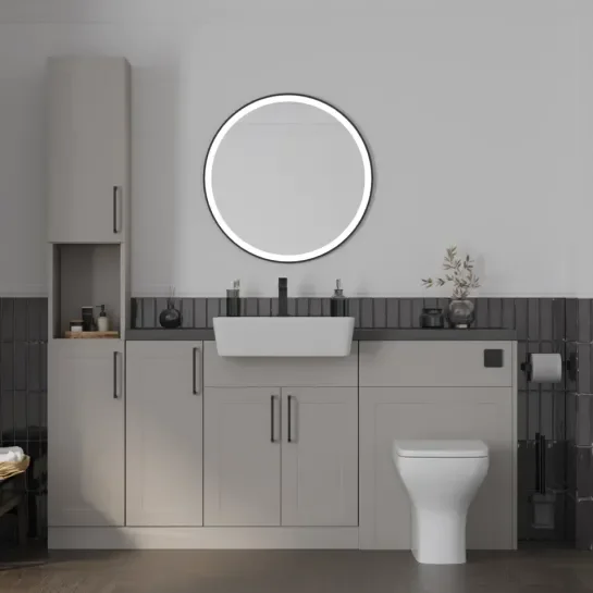 Main product image for the Oliver 1800 Cashmere Shaker Fitted Furniture Tallboy 1