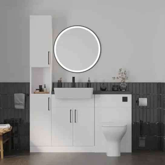 Main product image for the Oliver White 1400 Shaker Fitted Furniture Tallboy 1