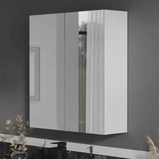 Main Product Image for Oliver White 600mm Mirror Cabinet