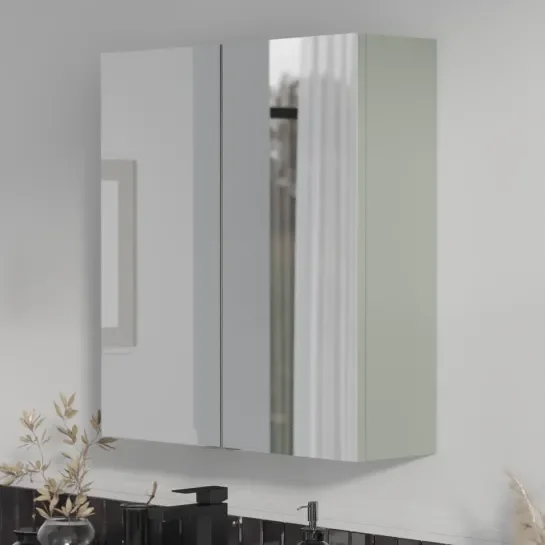 Main Product Image for Oliver Sage Green 600mm Mirror Cabinet