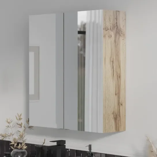 Main Product Image for Oliver Oak 600mm Mirror Cabinet
