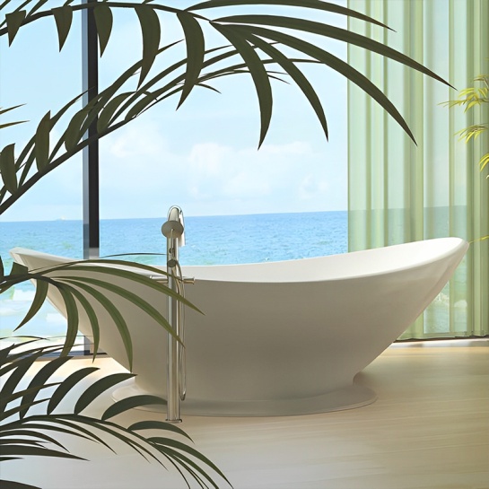 White Kurv Bath With Plinth And Integral Overflow White Kurv Bath With Plinth And Integral Overflow