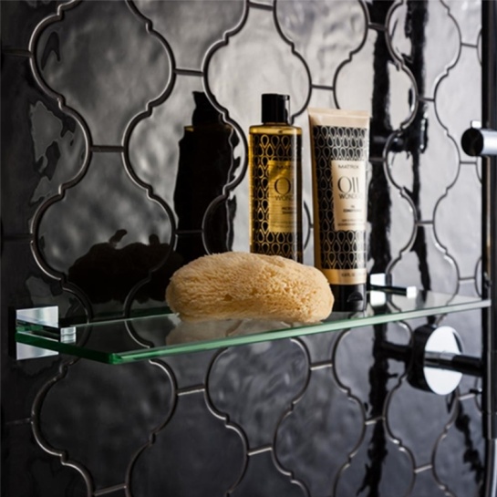 Zeya Acc Glass Shelf With Rail 500mm Chrome Zeya Acc Glass Shelf With Rail 500mm Chrome