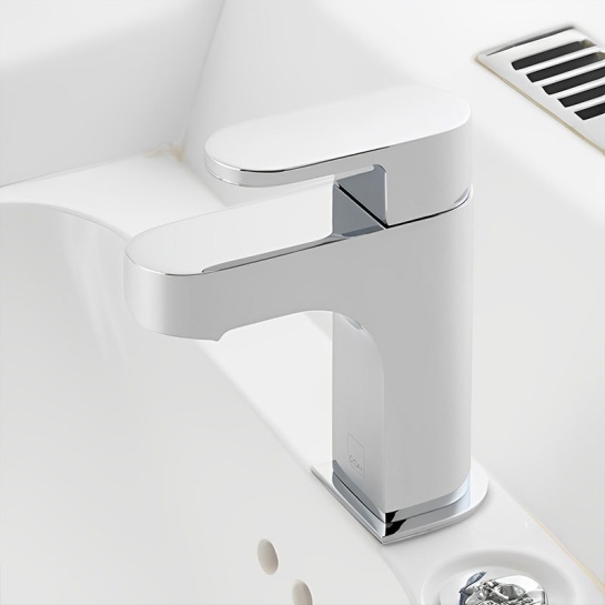 Life Mini Mono Basin Mixer Single Lever Deck Mounted Smooth Bodied Waste Optional