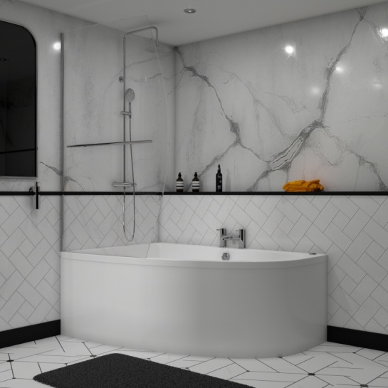 Clia Legend Corner 1500 x 1000 Bath Suite Left Hand Extra Product Image For Clia Legend Corner Bath Suite Left Hand 1