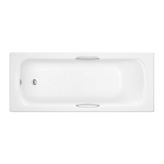 quality round Trojan Granada 2 1675mm 5mm Twin Grip Bath White