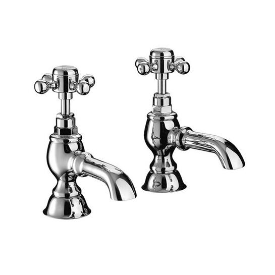 Victorian 3/4 Bath Pillar Taps Chrome (Waste Included)