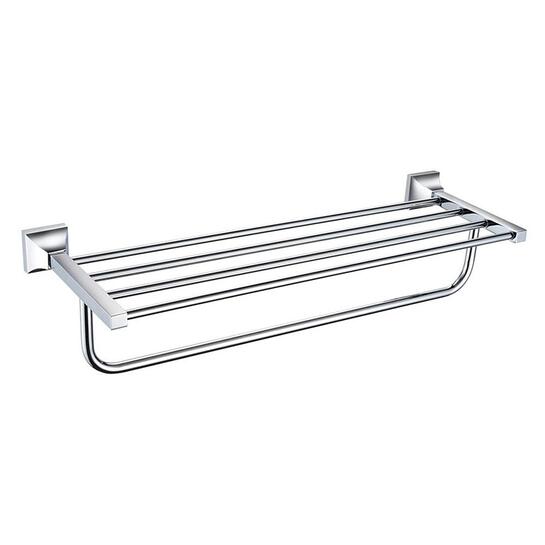 Chancery Double Bathroom Towel Shelf Chrome