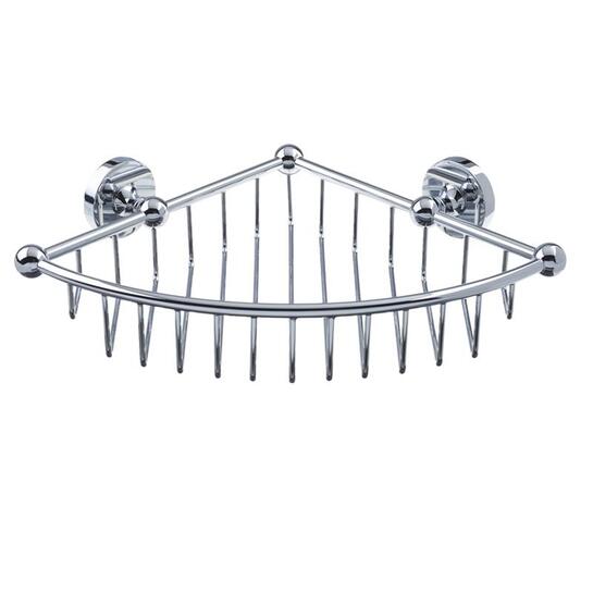 Heritage Corner Wire Basket Chrome