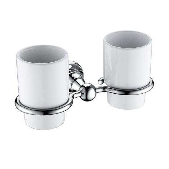 Holborn Double Tumbler & Holder Chrome