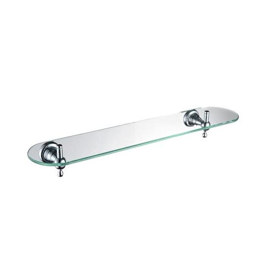 Holborn Single Glass Shelf Chrome