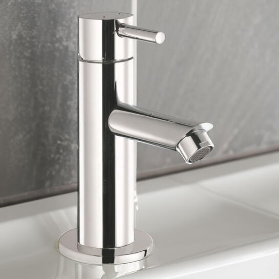 Florentine Single Lever Mini Basin Mixer without Pop Up Waste, with 375mm Long Braided Hoses, HP 1.0