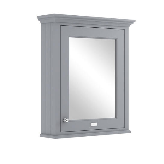 Plummett Grey 600MM Mirror Wall Cabinet