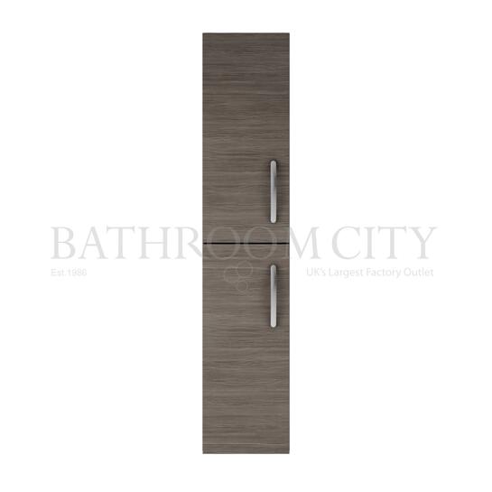 Tall Wall Hung Unit 2-Door Brown Grey Avola