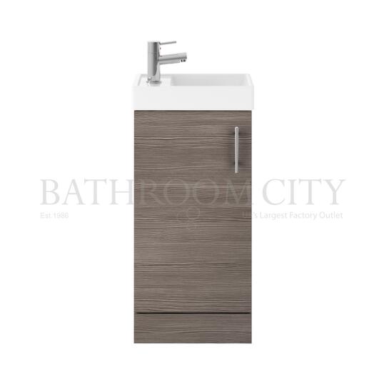 400 Single Door FS Unit and Basin - Grey Avola