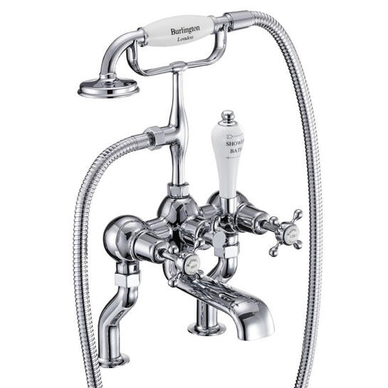 Claremont Bath shower mixer deck mounted with ''''''''S'''''''' adjuster