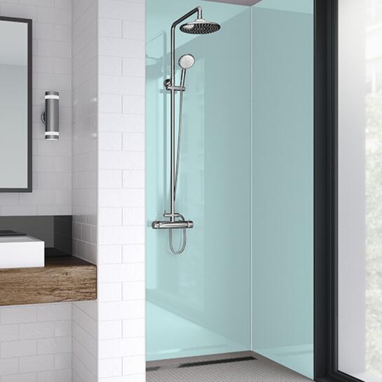 Product image for Wetwall Shower Panels Acrylic Green Mist Matt or Gloss Finish Various Sizes