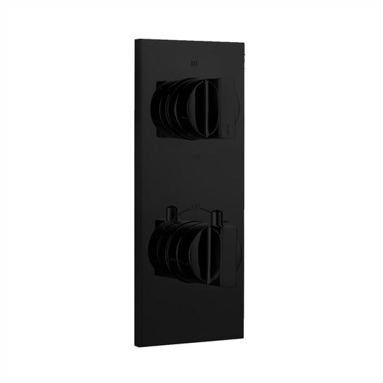 Product image for Artize Thermatik R Black Shower Valve Thermostatic Round Handles 2 - 5 Outlets