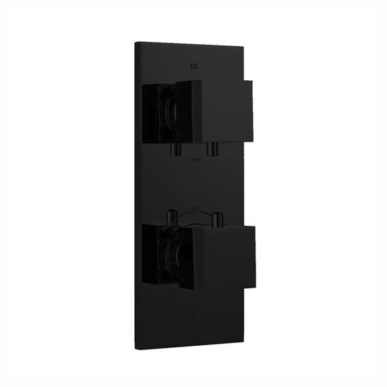 Product image for Artize Thermatik R Black Thermostatic Shower Valve Square Handles 2 - 5 Outlets