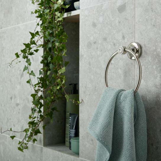 Axbridge Traditional Towel Ring Chrome or Nickel Finish