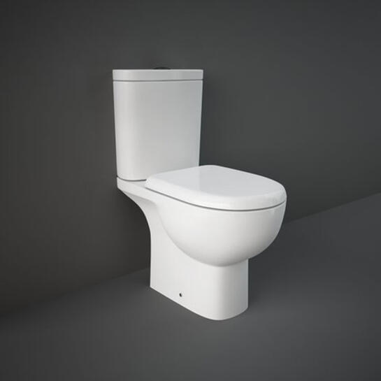 Tonik Close Coupled Toilet with Open Back and Soft Close Seat