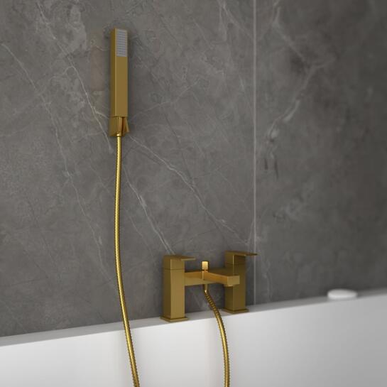 BC Gold Deck Mounted Bath Shower Tap