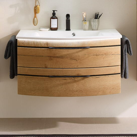 Front View of 7045 Two Drawer 900mm Vanity Basin Unit