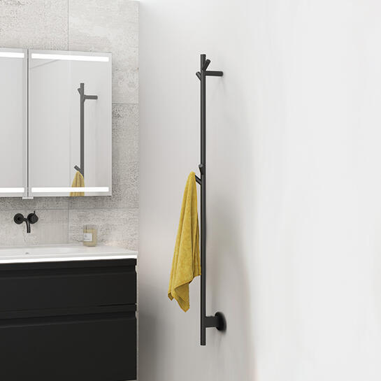 Dansani Hydra Black Towel Rail 1400mm