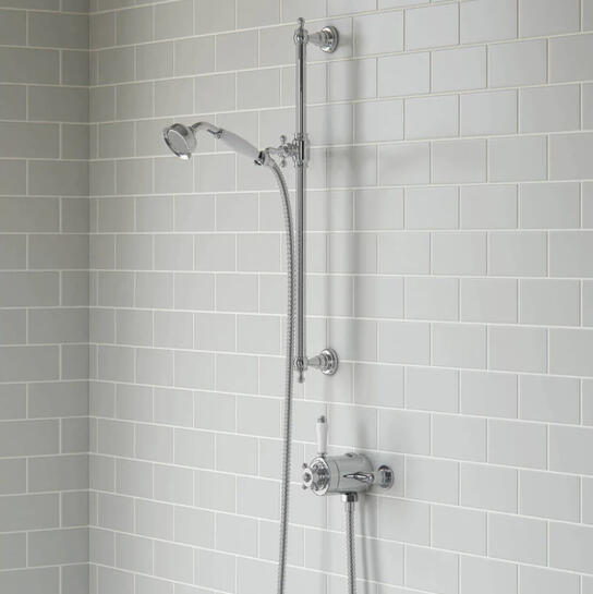 Lifestyle Product Image for Traditional Shower Handset Kit with Thermostatic Mixer