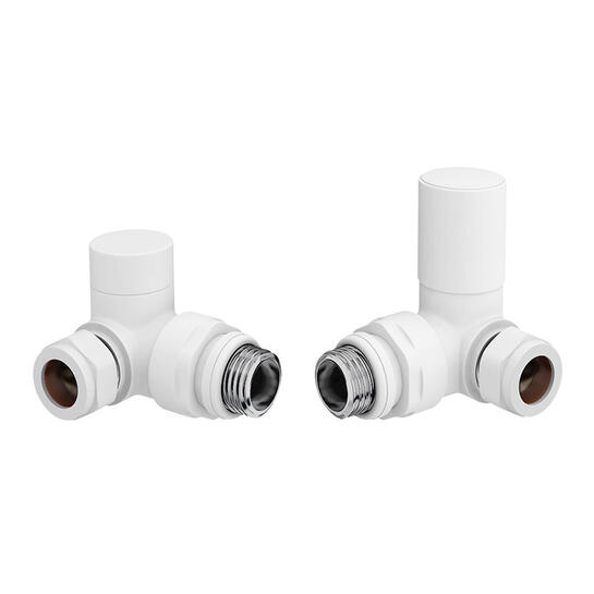 corner radiator valve pack (pairs) white