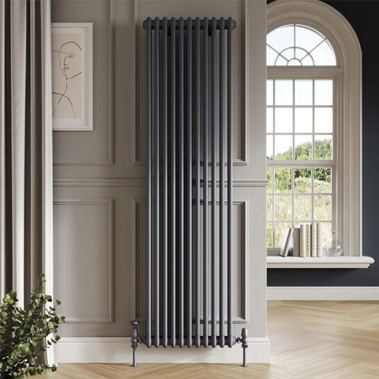 effendi 2 column vertical anthracite designer radiator