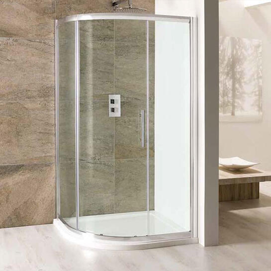 volente offset quadrant (single door) 1200 x 760mm with optional right hand tray